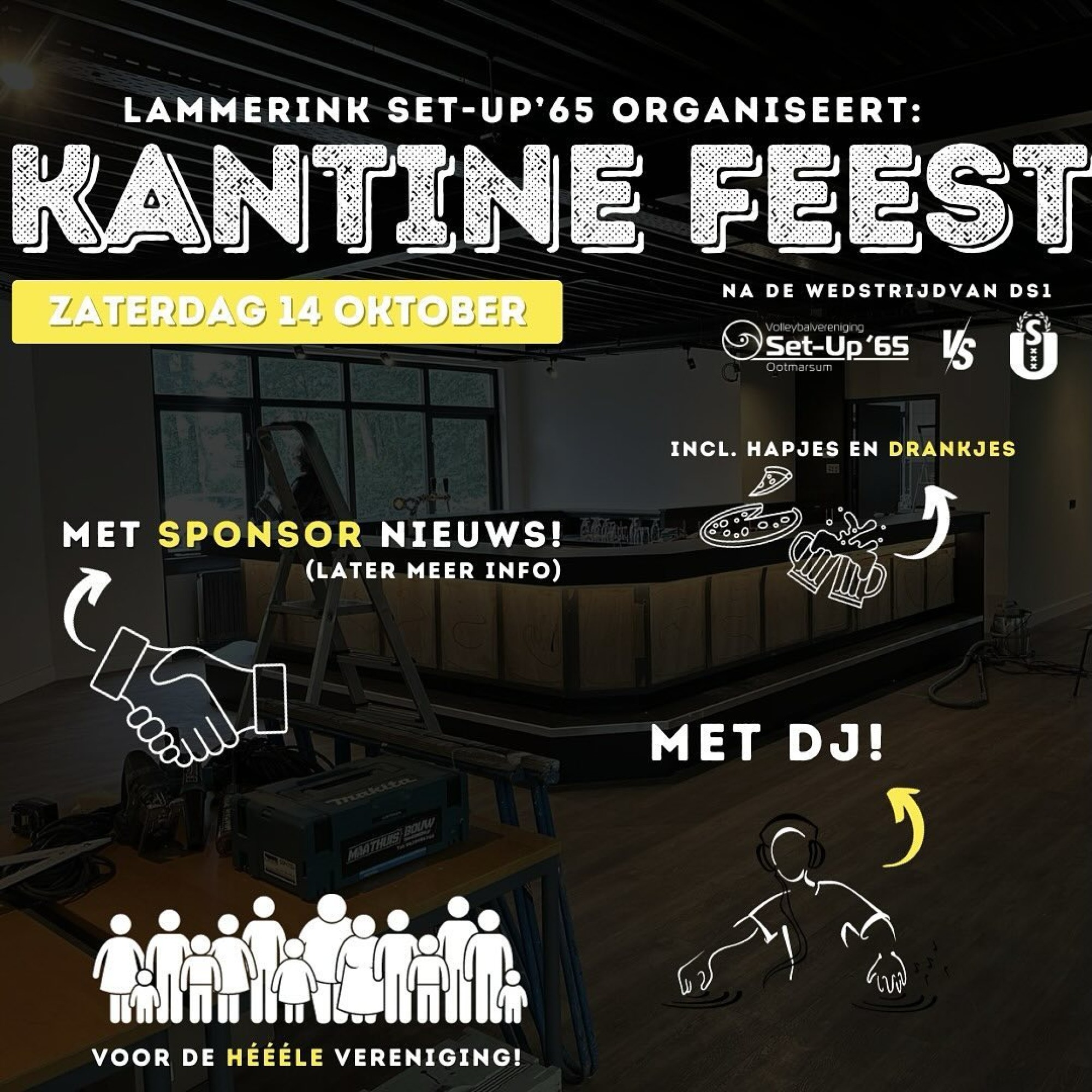 Volledige metamorfose kantine sporthal de Schalm