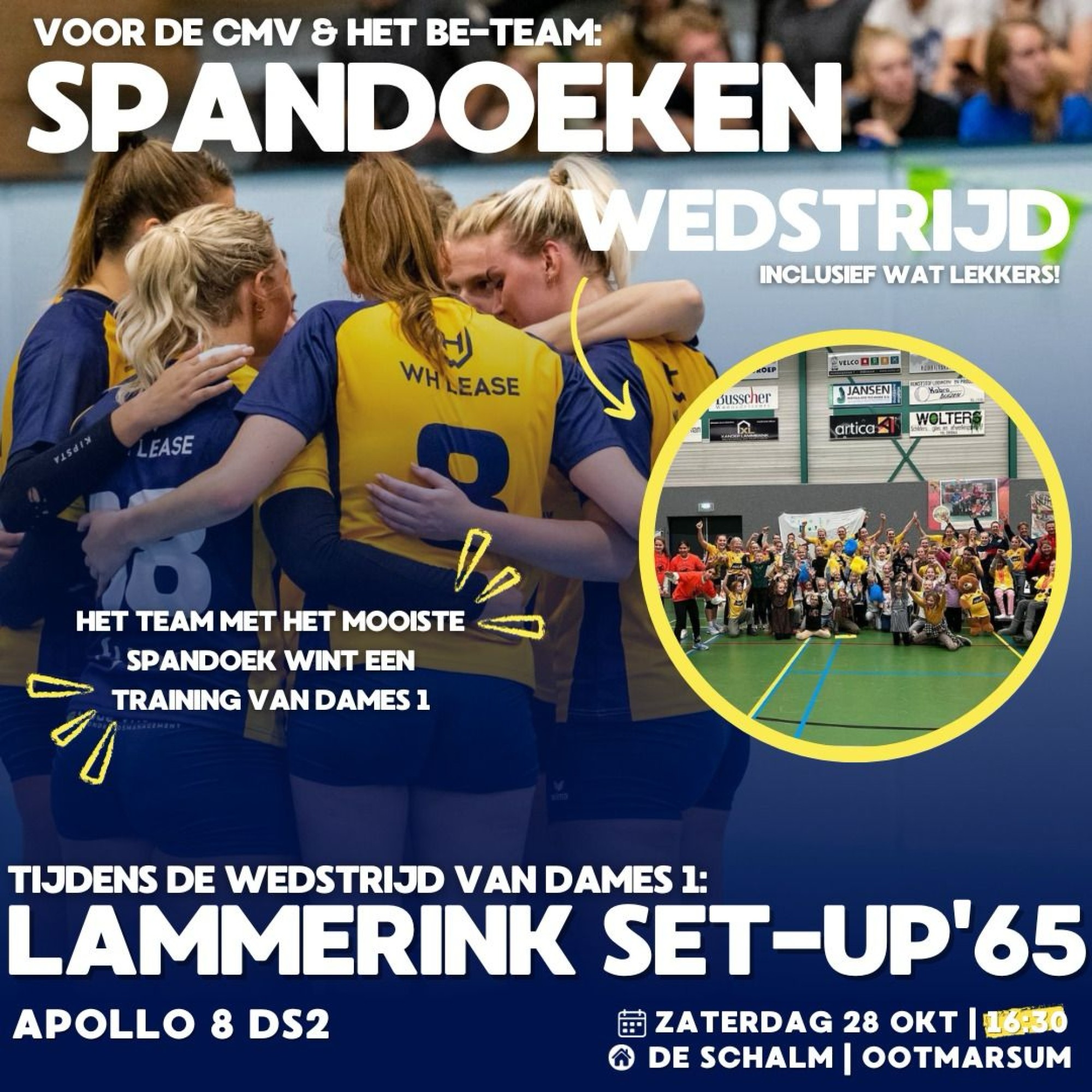 Spandoekenwedstrijd CMV en BE-teams